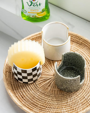 Zoeeker durable ceramic dish rack for bathroom and kitchen counters