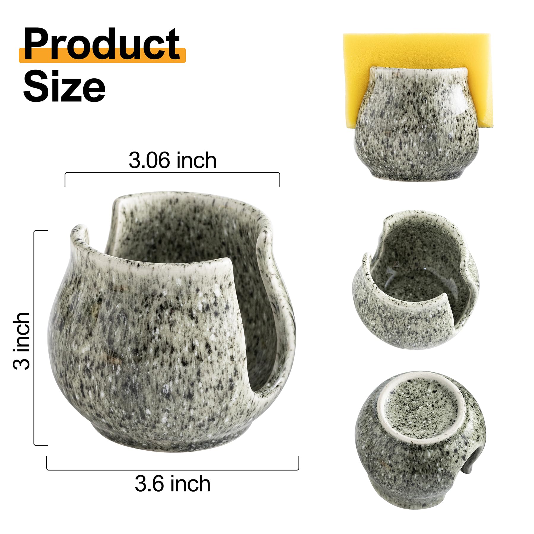 Zoeeker kitchen sink sponge holder in gray complements modern counters