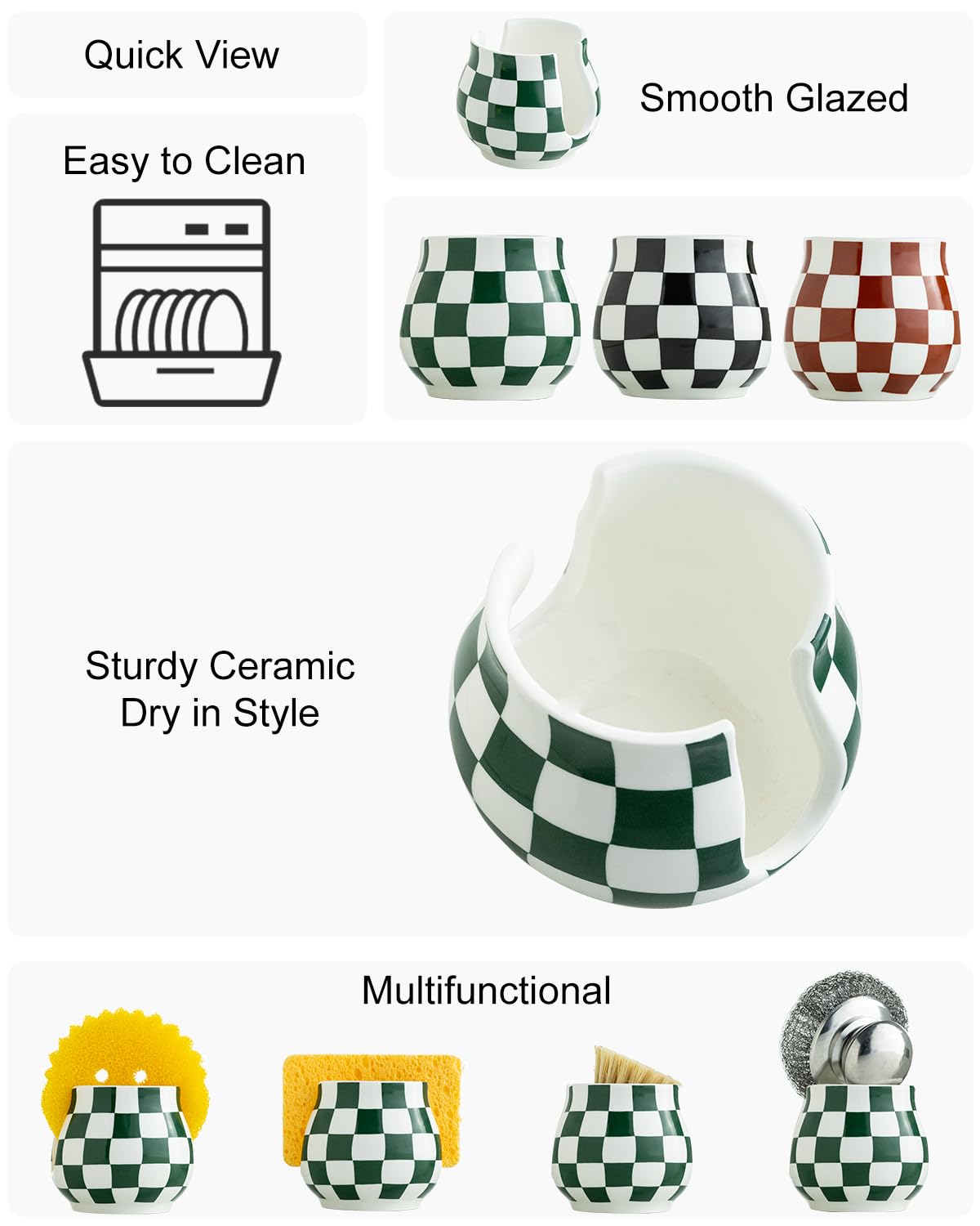 Zoeeker sponge drying stand helps keep counters cleaner.