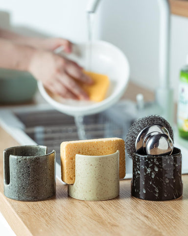 Zoeeker sponge holder black finish enhances kitchen aesthetics
