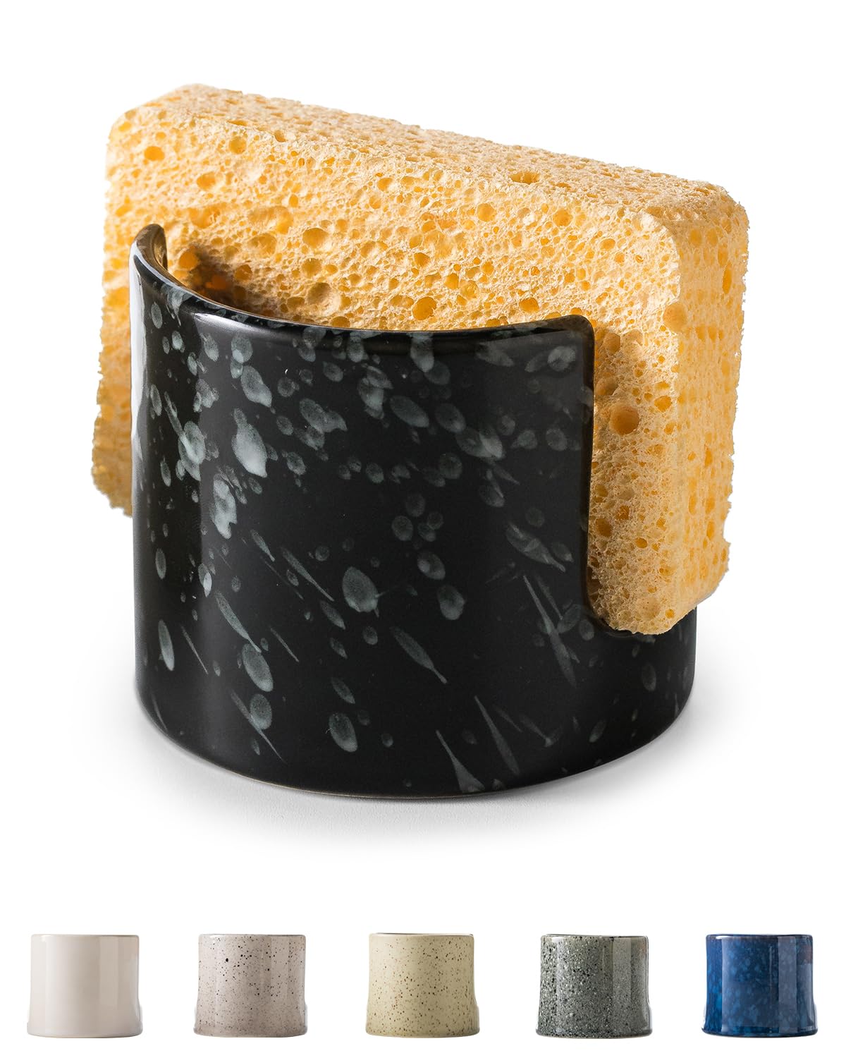Zoeeker ceramic sponge holder keeps the sink tidy with elegant style