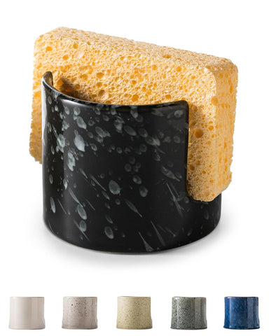 Zoeeker ceramic sponge holder keeps the sink tidy with elegant style