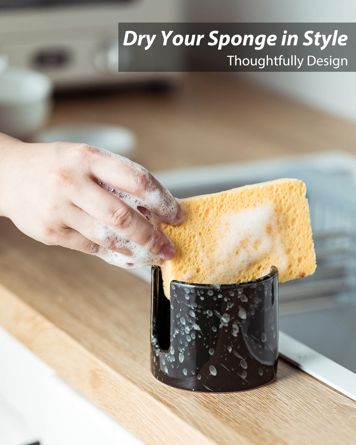 Zoeeker sponge holder compact design saves counter space