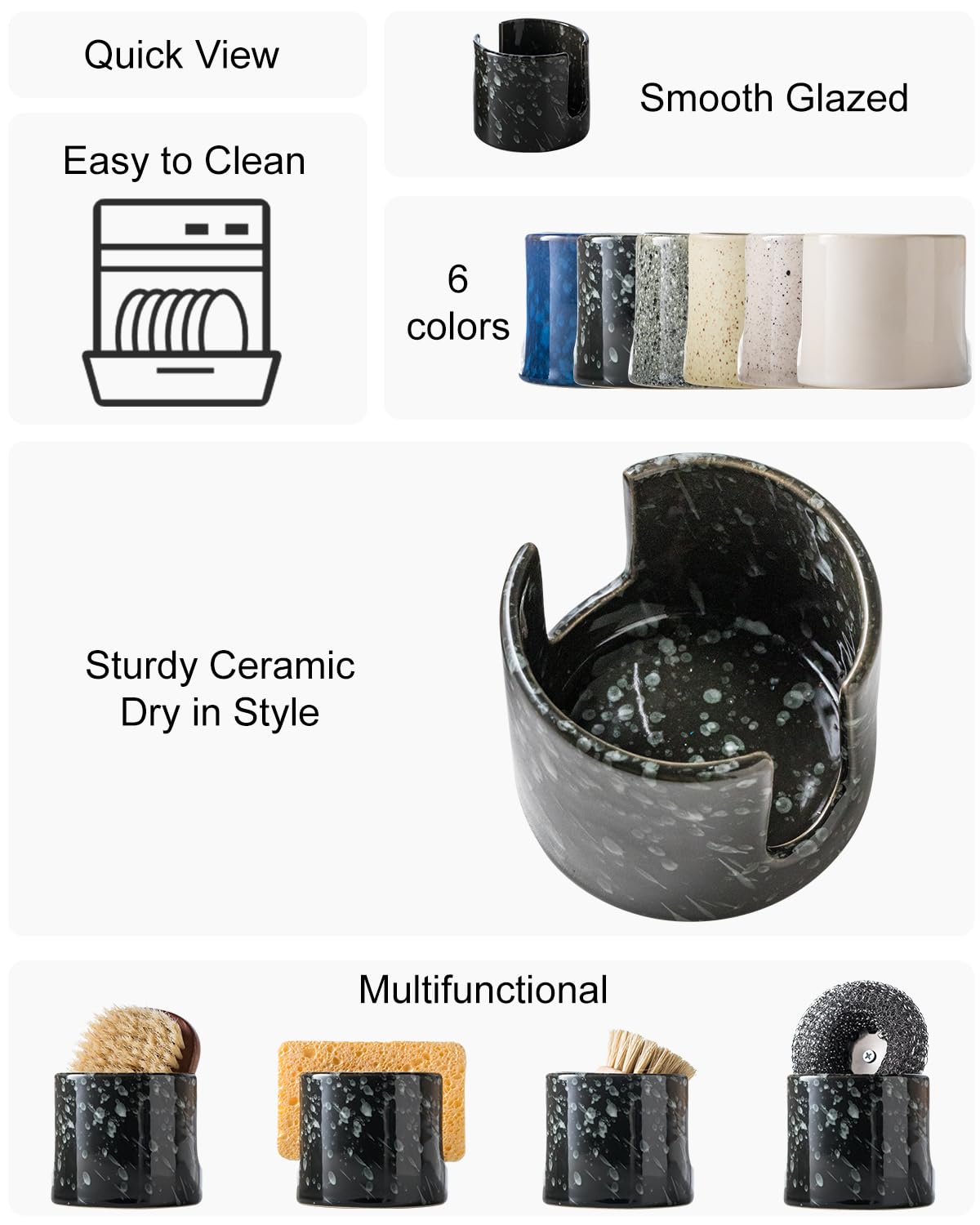 Zoeeker sponge holder sink caddy keeps sponges within reach