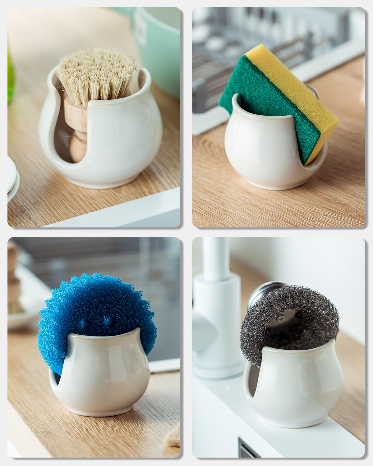 Compact Zoeeker holder fits most standard sponges with a 2.7 inch diameter.
