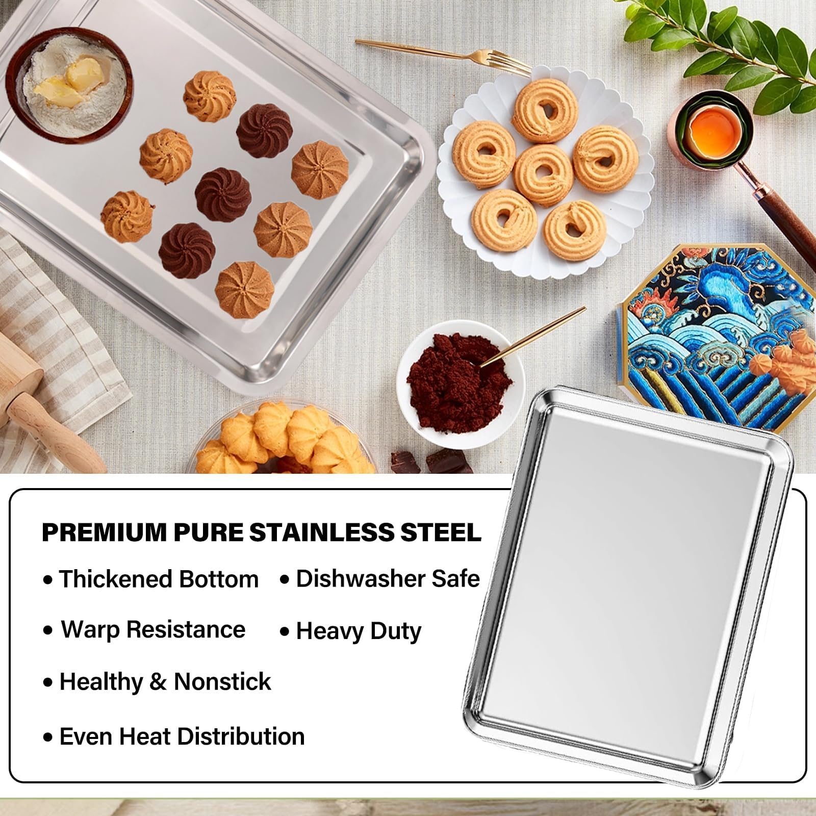 ZOEHROWS 16-inch baking sheet for larger roasts and trays.