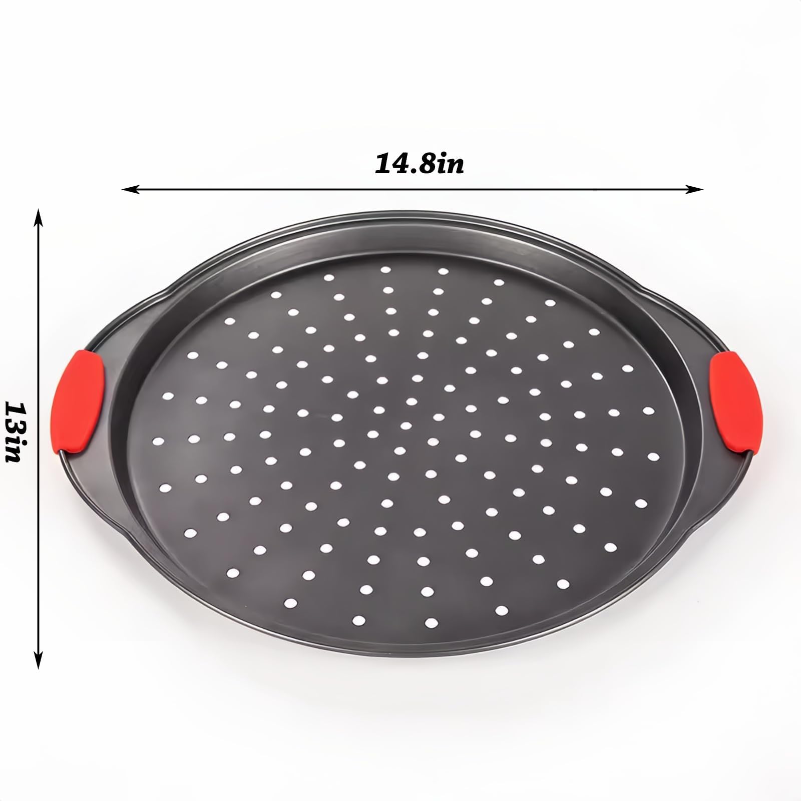 ZOEHROWS 2-pack non-stick pizza pans for easy release and quick cleanup.