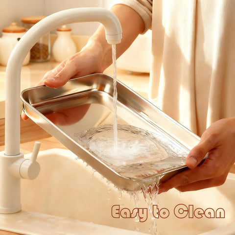 ZOEHROWS stainless steel baking pan with no coating for durable daily use.
