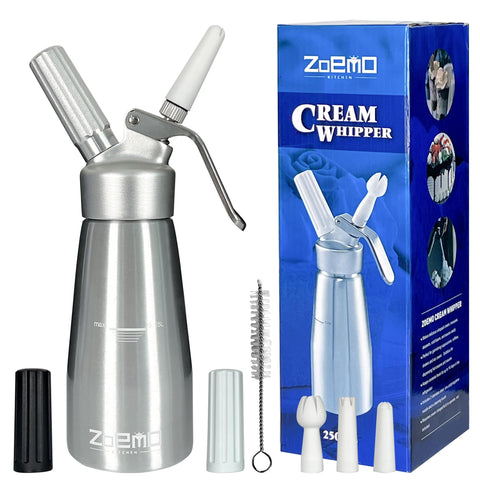 ZOEMO professional whipper bottle in full metal finish for lasting kitchen use