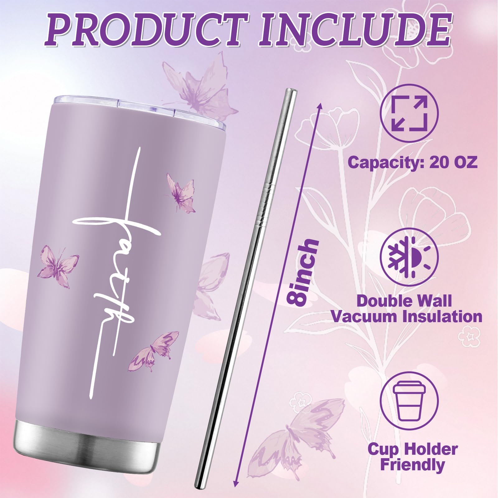 Zoiiwa purple design You Are tumbler highlights inspirational style and faith.