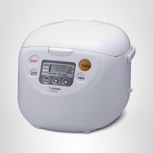 Zojirushi Micom 10-cup rice cooker delayed timer display helps plan meals