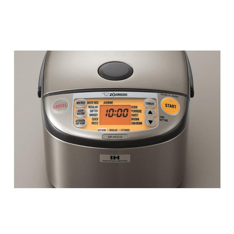 Zojirushi NP-HCC18XH inside pan demonstrates even heat for fluffy, evenly cooked rice.