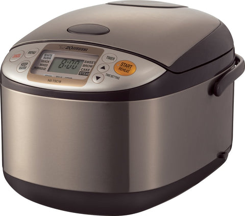 Zojirushi NS-TSC18 stainless steel exterior for easy cleaning and modern kitchen appeal