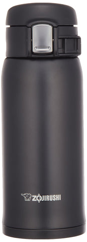 Zojirushi SM-SA36BA stainless mug in black, lightweight for travel.