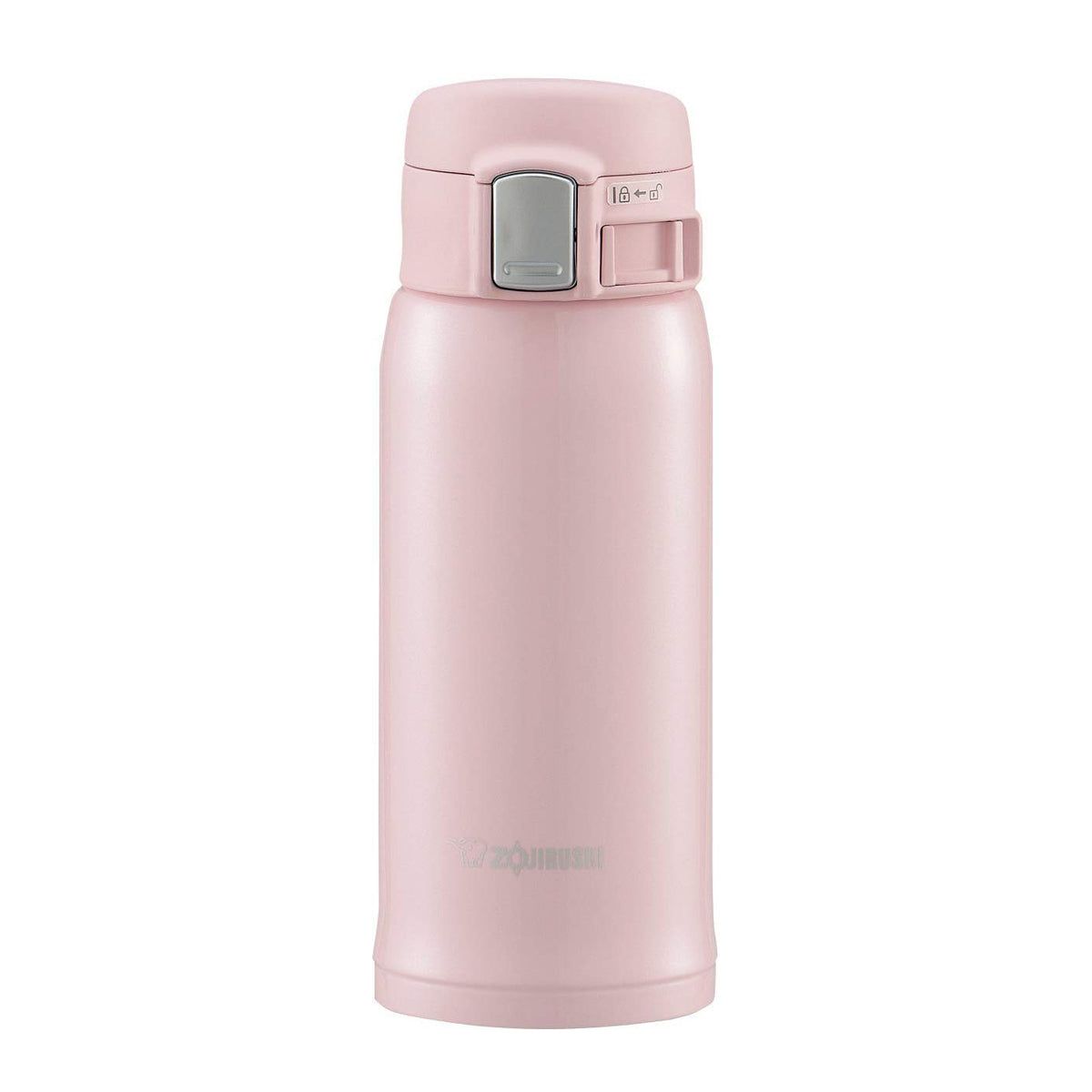 Zojirushi SM-SA36PB Pearl Pink mug, side view, ideal for compact daily hydration