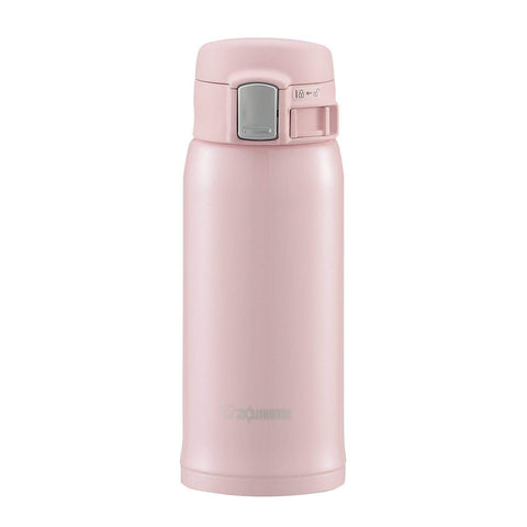 Zojirushi SM-SA36PB Pearl Pink mug, side view, ideal for compact daily hydration