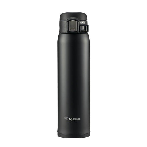 Zojirushi SM-SA60BA mug with a stainless steel exterior offers durable, spill-resistant portability.