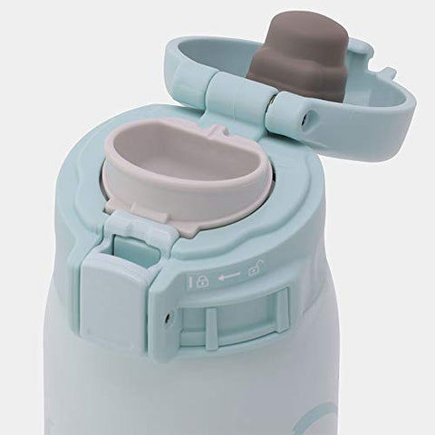 Zojirushi lid-closed view shows spill-free flip-top closure