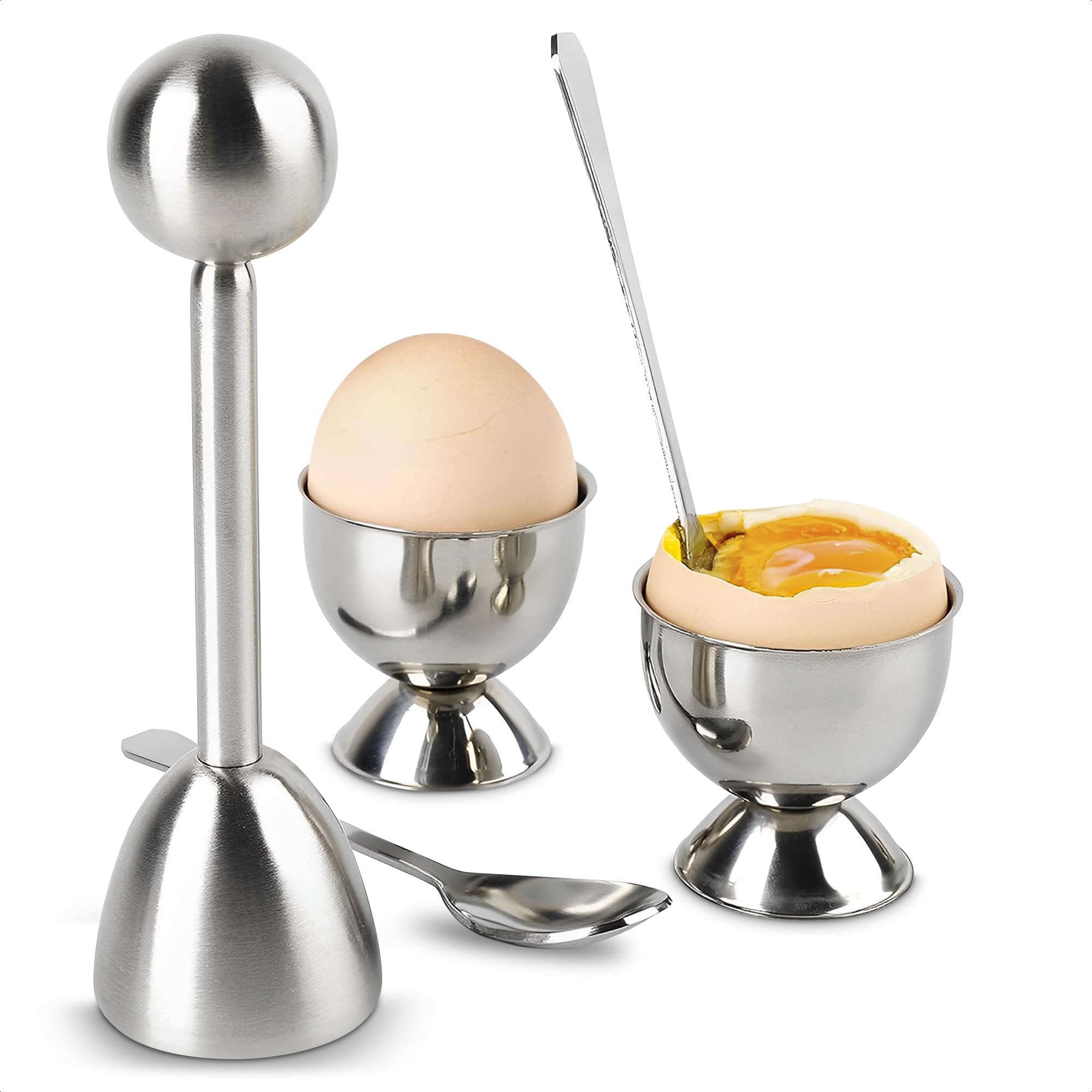 ZOKLU egg cracker topper set assembly showing compact, ready-to-use design.