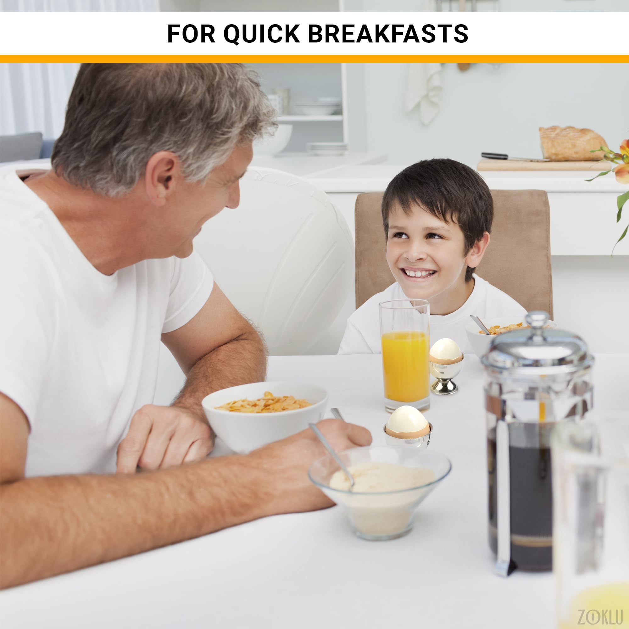 ZOKLU multi-function egg set enabling versatile morning prep.