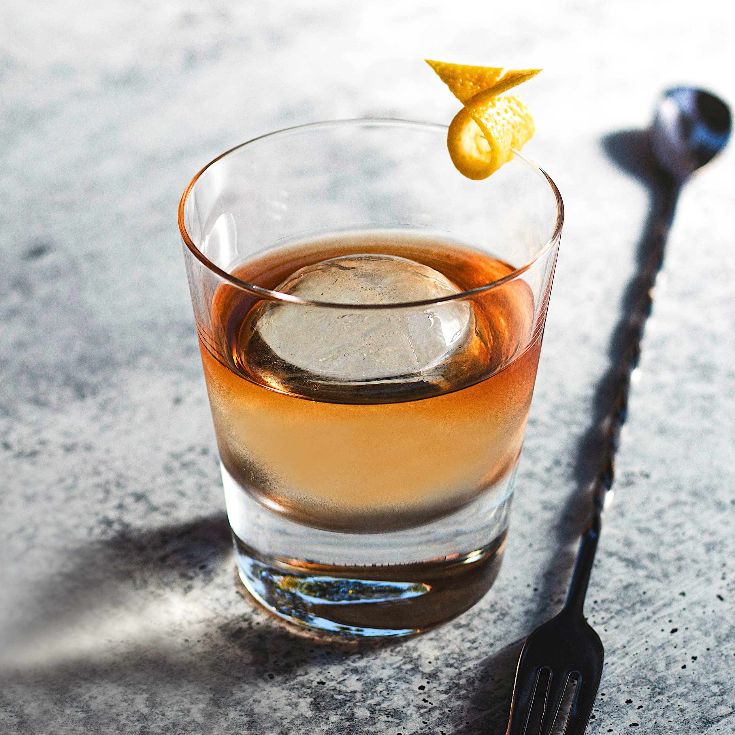 ZOKU ice-sphere mold creates a flawless sphere that fits standard whiskey glasses