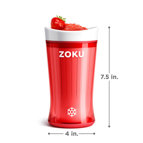 ZOKU slush spoon included for scraping sides and smooth texture.