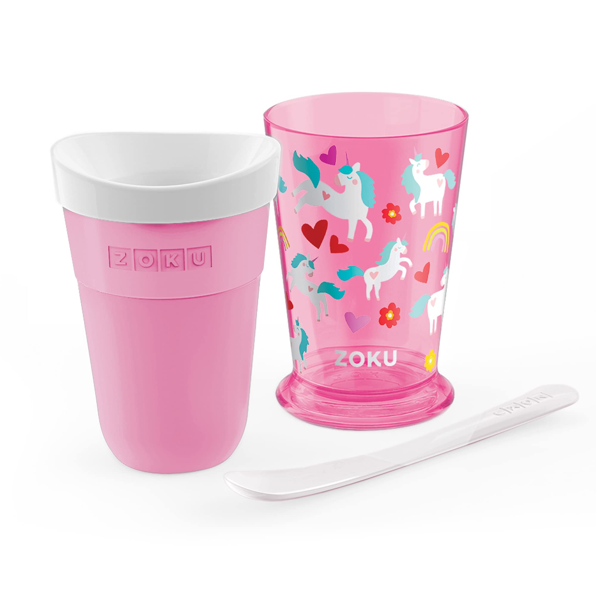 ZOKU Original slush-outer-cup supports safe, hands-on freezing for family fun.