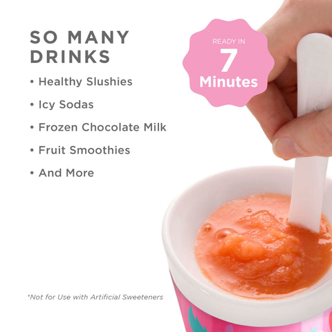 ZOKU Original slush-spoon assists easy mixing and texture checking during freezing.