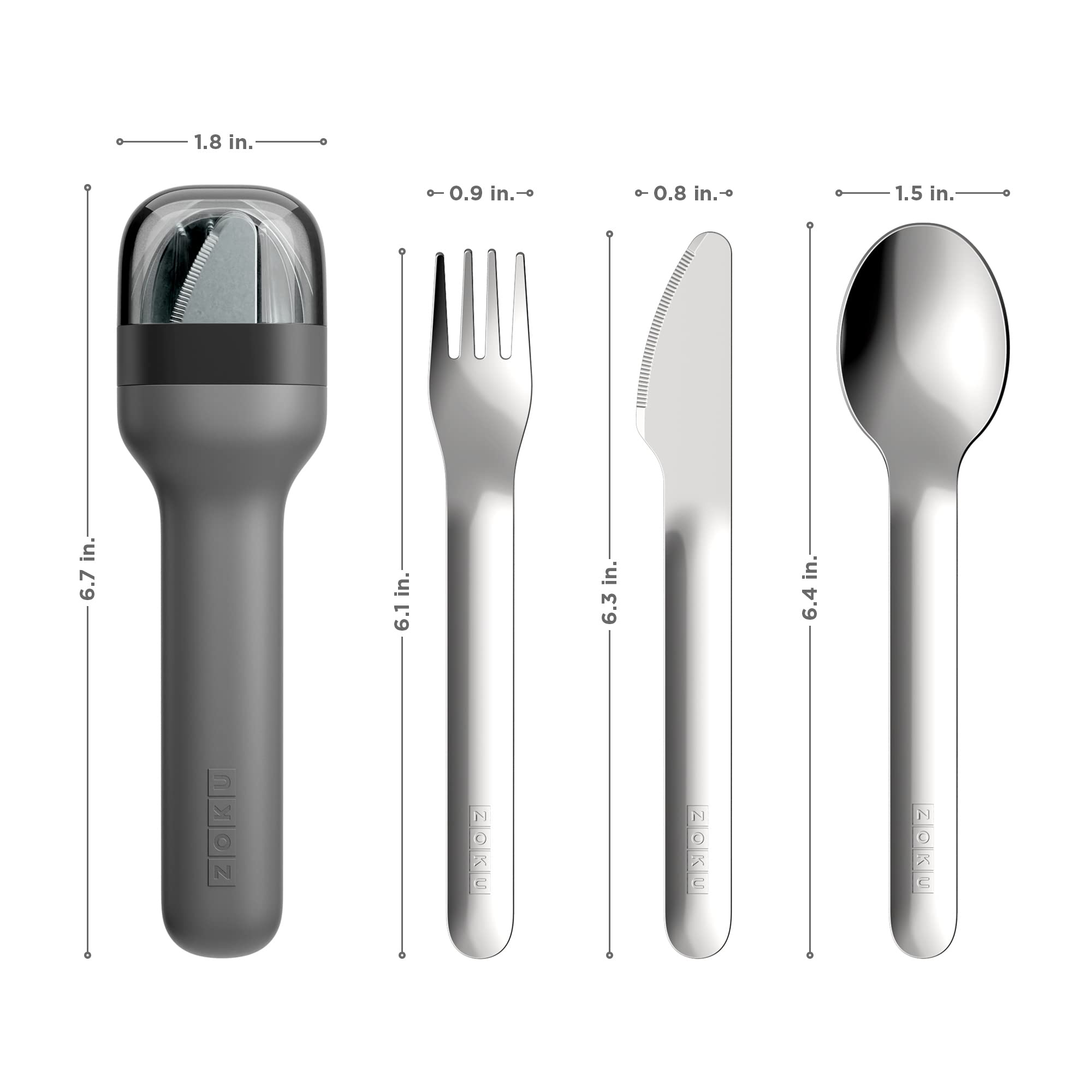 ZOKU nest in hygienic case keeps utensils organized and easy to access
