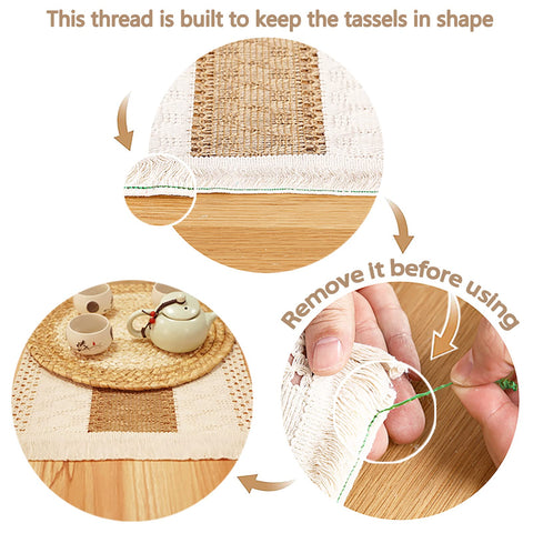 Zology natural materials blend burlap and cotton beautifully.