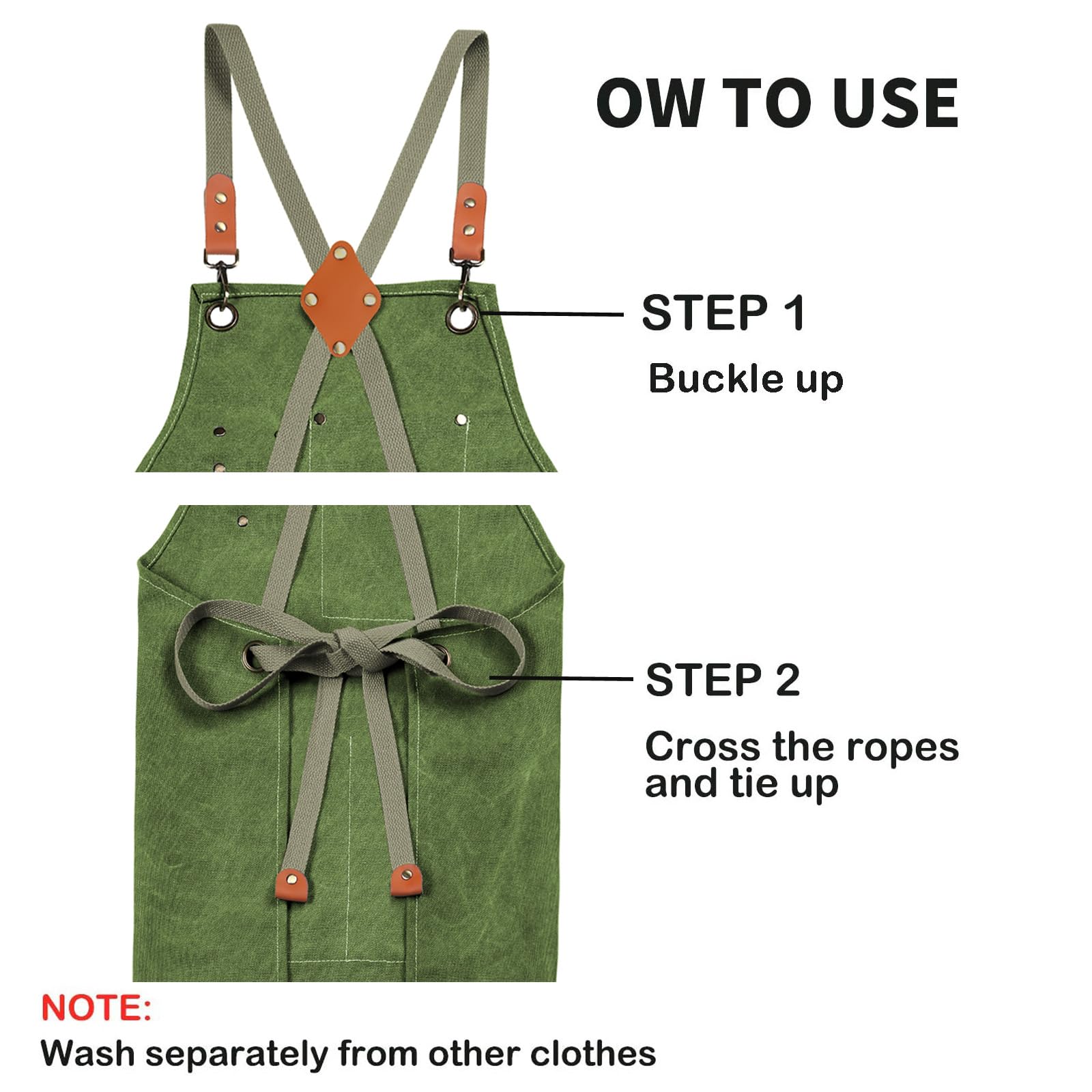 ZOMAO multi-use apron suitable for kitchen, workshop, and crafts.