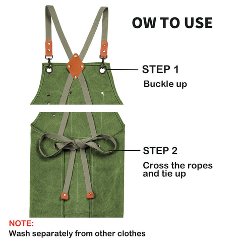 ZOMAO multi-use apron suitable for kitchen, workshop, and crafts.