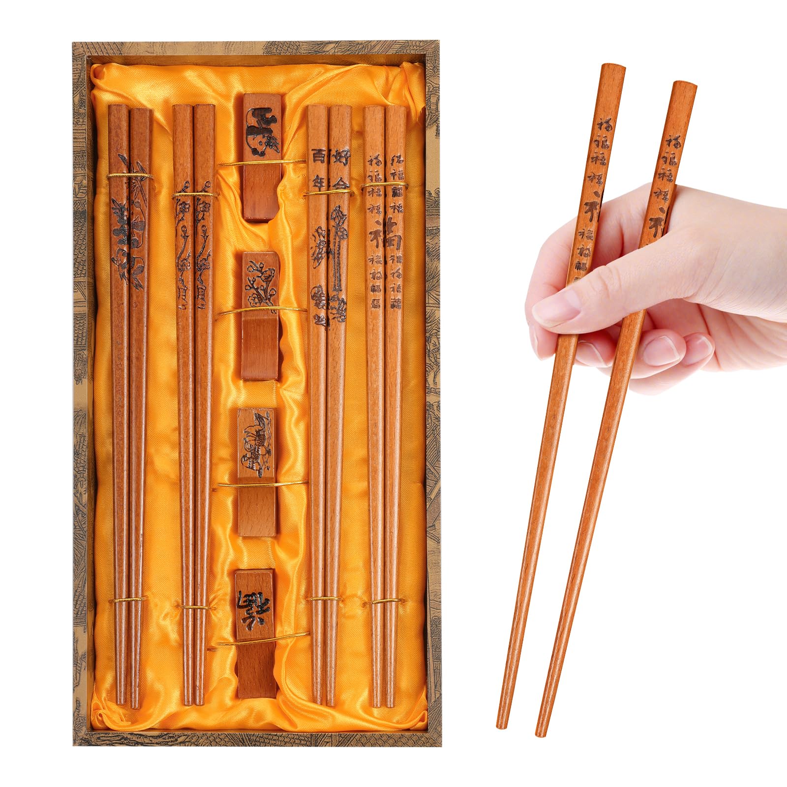 ZOMCHAIN chopsticks with case, portable storage for meals on the go.