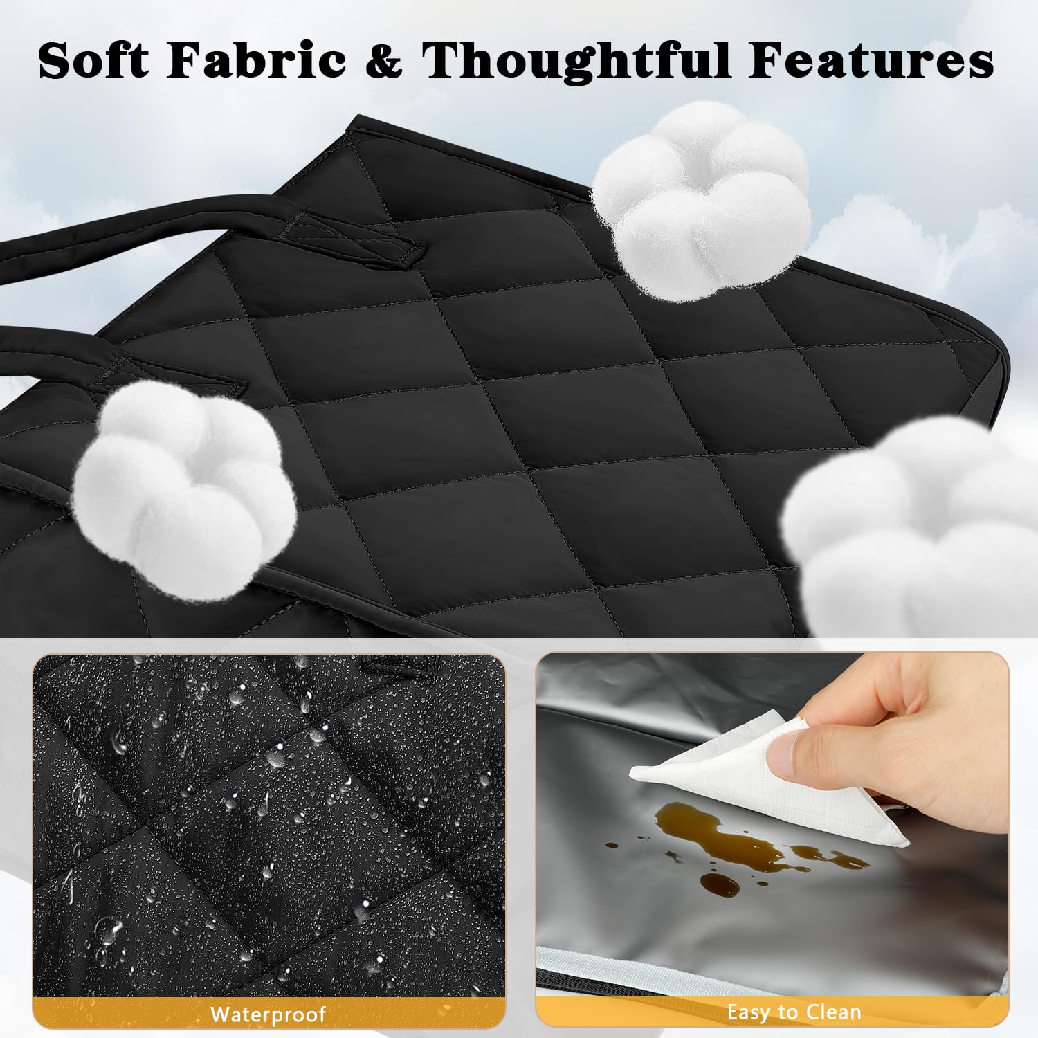ZOMFELT lunch tote water-resistant exterior protects contents from spills.