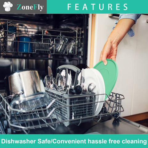 ZoneFly BPA-free, food-grade silicone lid suitable for cooking storage.