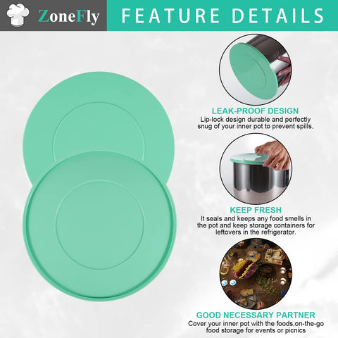 ZoneFly dishwasher-safe silicone lid shown for easy cleaning.