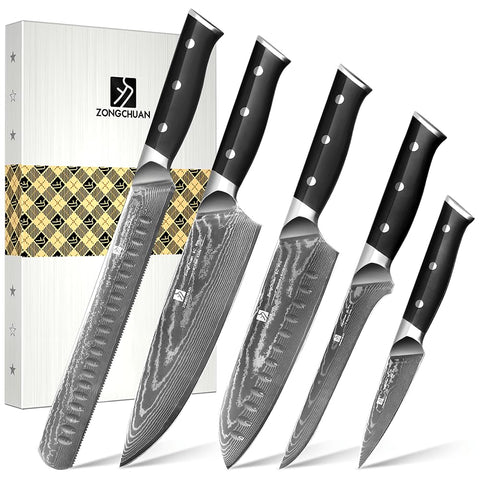 Zongchuan Damascus 8-inch chef knife for precise chopping with an ultra-sharp edge