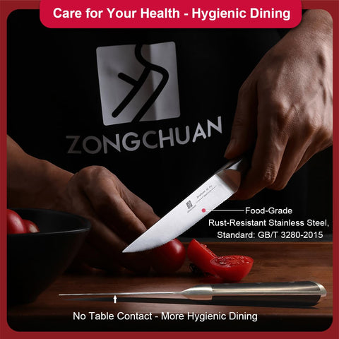 Zongchuan dishwasher safe steak knives simplify cleanup after meals