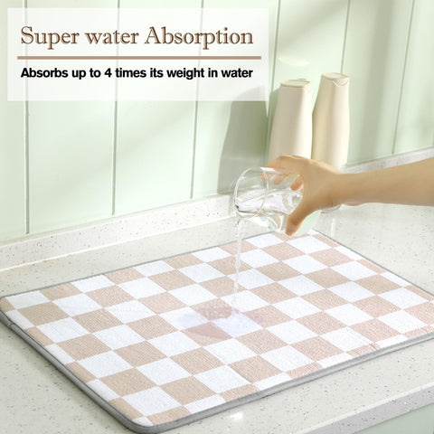 Zonon microfiber absorbent mat demonstrates fast water uptake for drying.