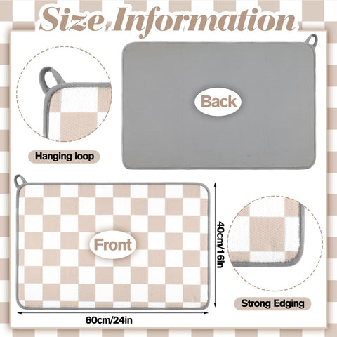 Zonon mat with thick foam protects dishes and countertops.