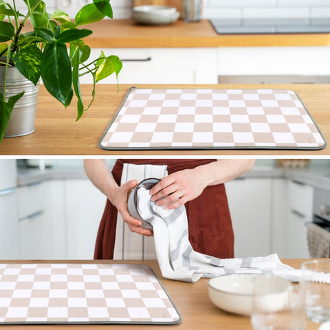 Zonon mat designed to fit under dish racks and appliances.