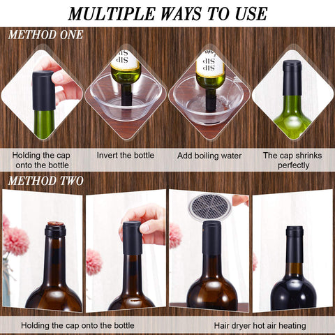 Zonon ready-to-use heat-shrink capsules for common bottling methods.