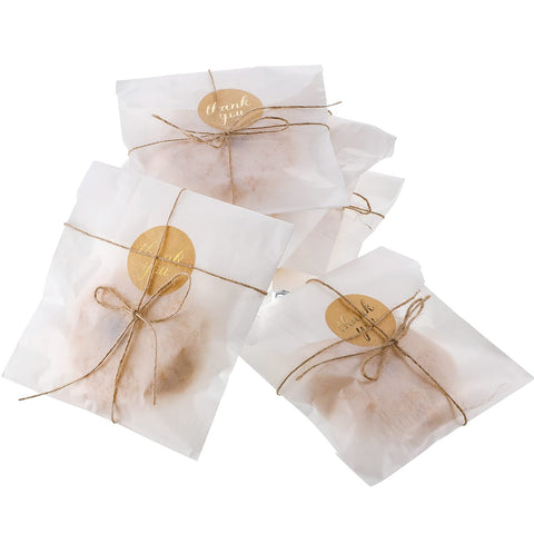 Zonon see-through wax paper bags display cookies clearly for attractive gifting.