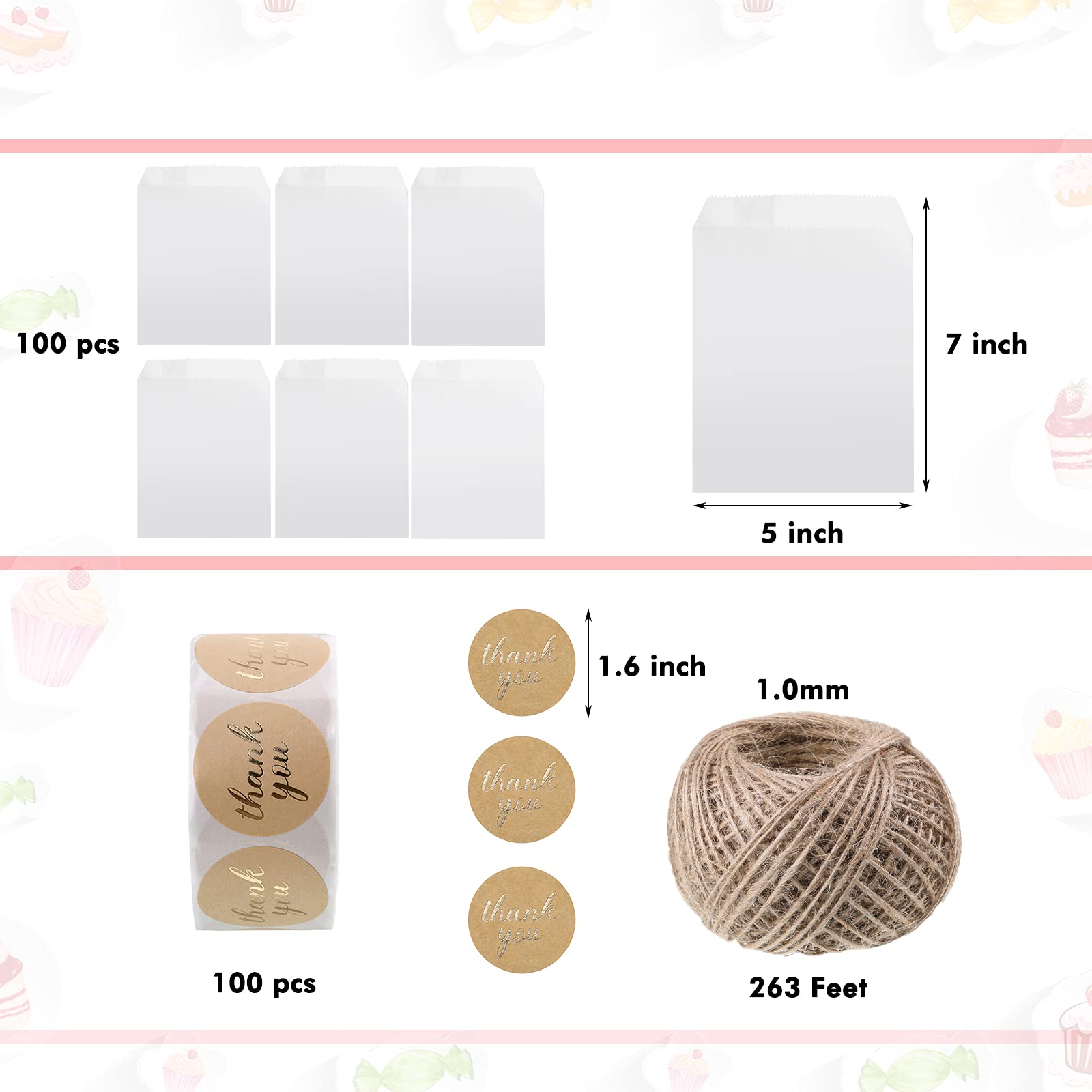 Zonon translucent cookie bags highlight contents while preserving freshness.