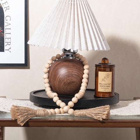 Zoocatia Wood Lazy Susan for kitchen counter organization and easy access to condiments.