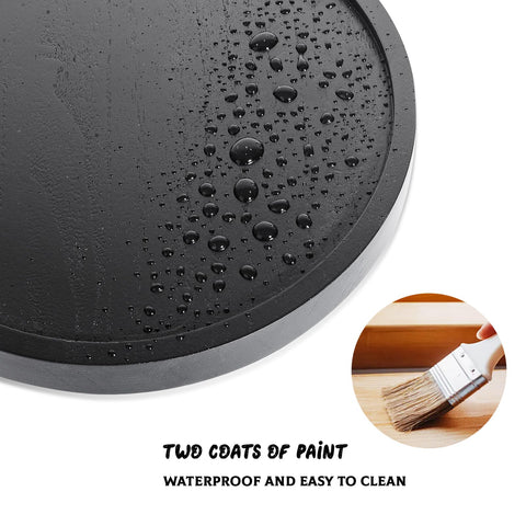 Zoocatia Wood Lazy Susan with oil finish resists moisture and wipes clean.