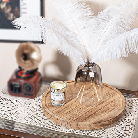 Durable handmade wooden tray with smooth 360-degree rotation and clean finish