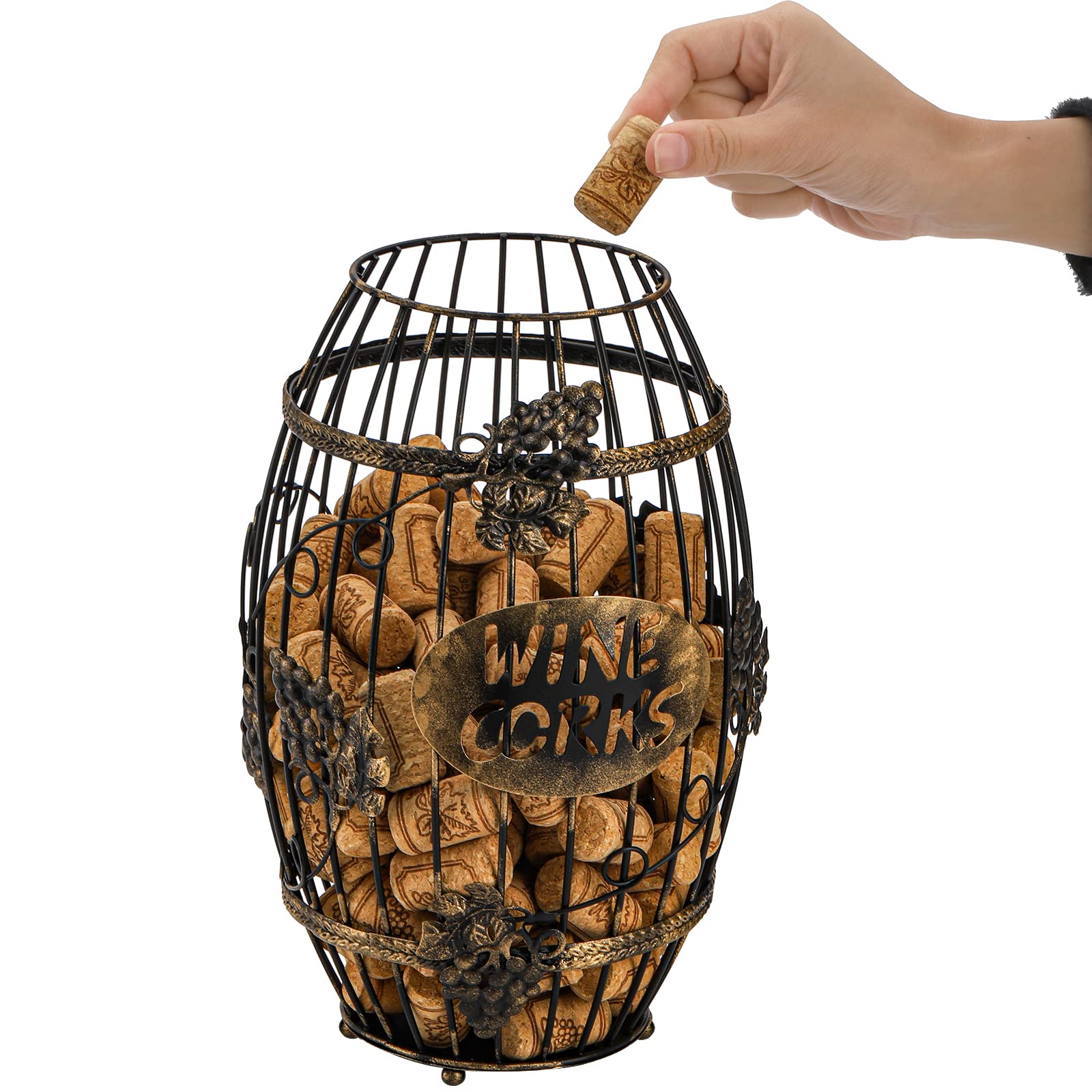 ZOOFOX barrel cage decor serves as a stylish centerpiece on bar or mantel.
