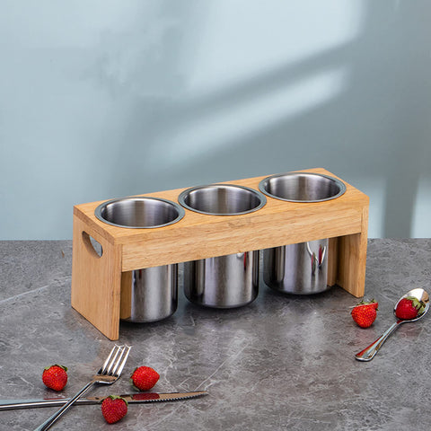 ZOOFOX counter-top setup offers easy access to utensils during meals.