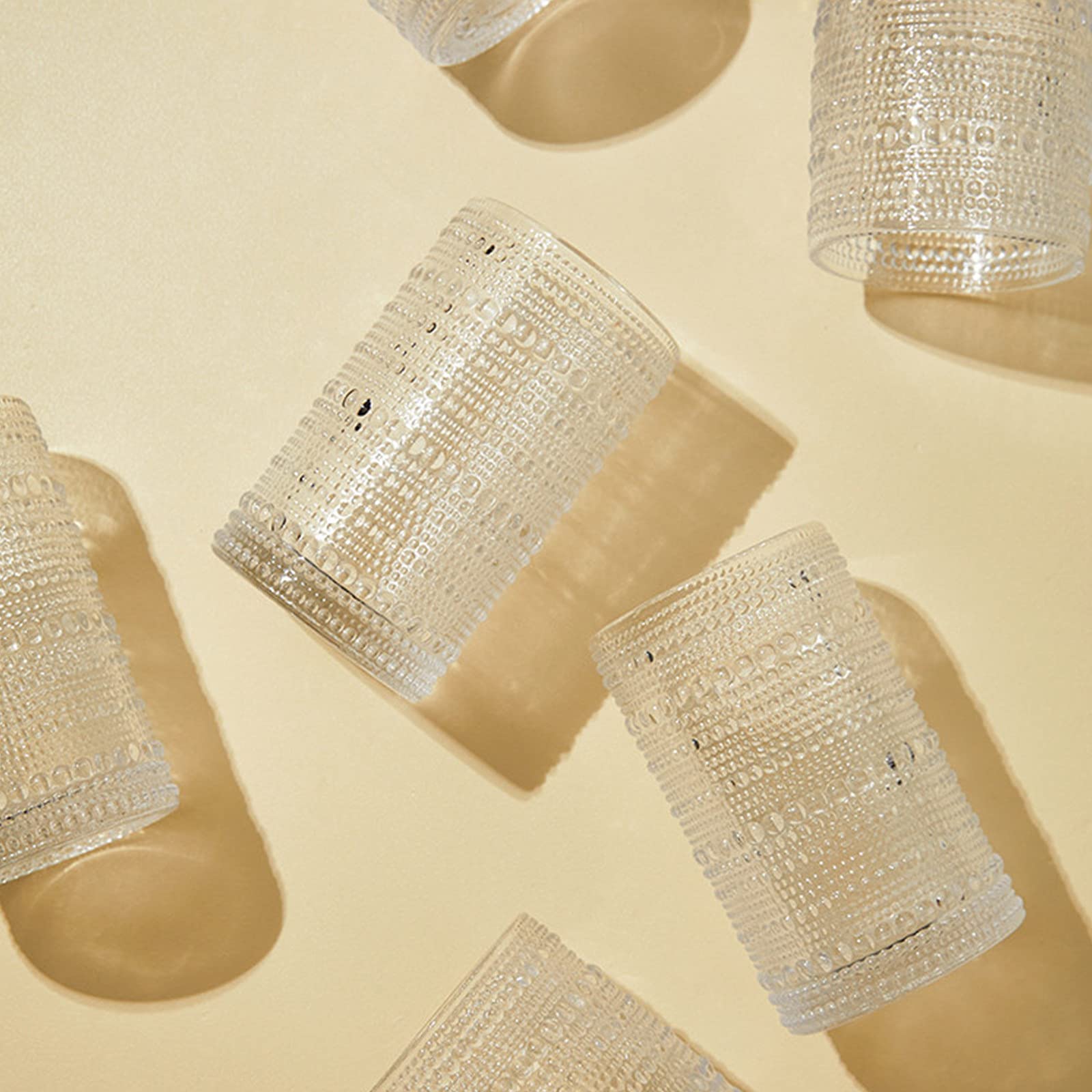ZOOFOX embossed-design glassware ideal for showcasing drinks with style.